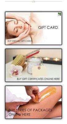 Shop online Gift certificates 
 WWW.H2OHairSalonAndSpa.Com