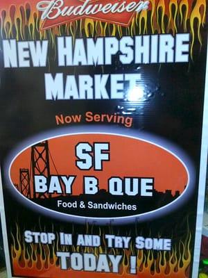 New Hampshire Market now serving: SF BAY B QUE!!!