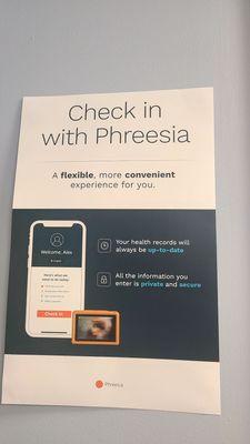 Phreesia to checkin at Palm Medical Tues 6-17-24