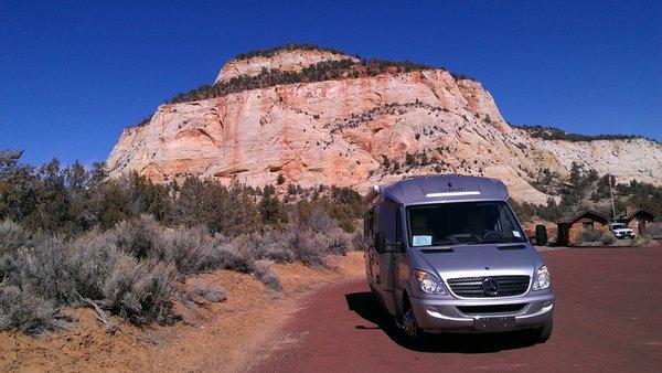 In Zion National Park with a new Leisure Travel van delivering it to a customer in St. George, UT.