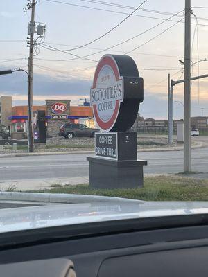 Signage from drive thru