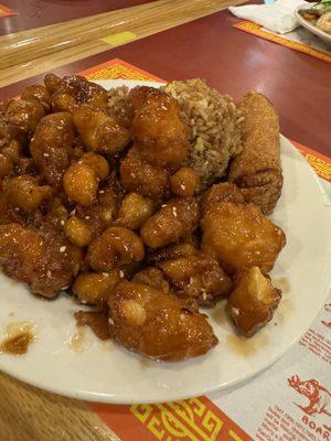 Sesame chicken combo