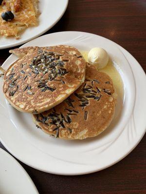 Wild rice pancakes