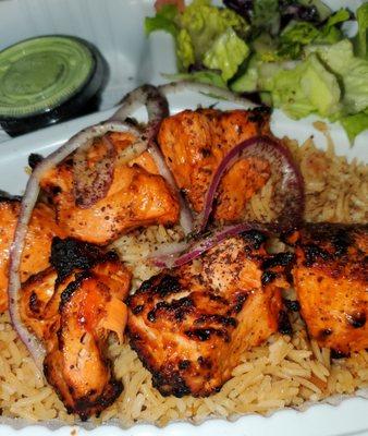 My go to here! Chicken kabob