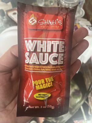 White sauce packets if you order on the side