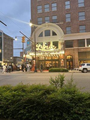 Walking up to the theater