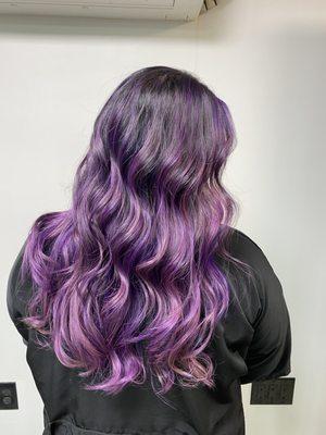 Purple Fashion Color- lightened and purple applied over