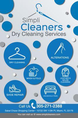 Simpli Cleaners Flyer Sewing & Alterations, Dry Cleaning