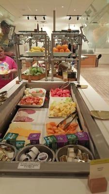 Fruit at the breakfast buffet