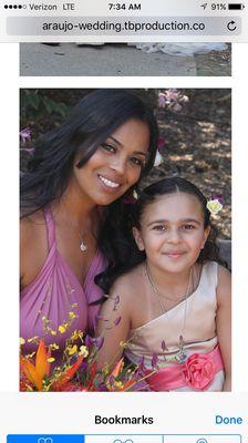 Mother and Daughter shot, also brides maid and flower girl