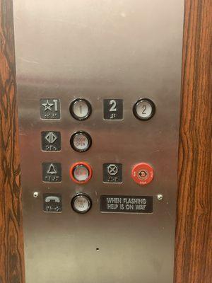 Dillard's elevator control panel Altamonte mall