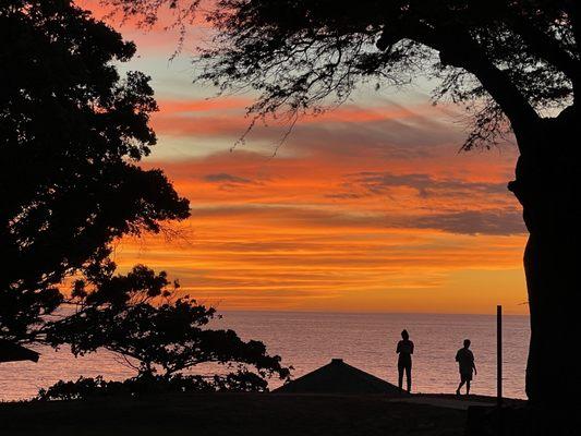 Glorious sunset at Hapuna beach