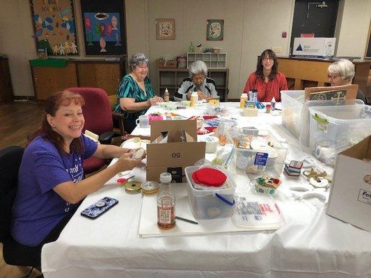 Arts and Craft ladies making new Chrismons ornaments! 2021