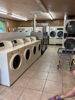 Inside the laundry facility.