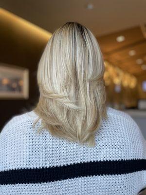 Layered Haircut #layerhaircut #shortlayers #finehair #alexandriava #richmondhwy #blondehair #classyhair