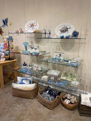 Unique pottery, glass art, decor and gifts.