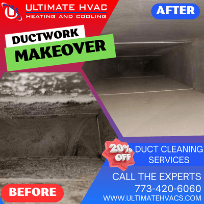 Ultimate HVAC Heating and Cooling, schedule your duct cleaning services