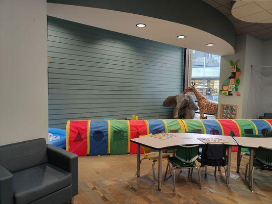 Sensory room in the children's section. Great for quiet play and reading!