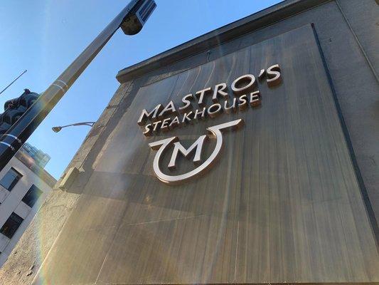 Mastro's Steakhouse new letters & logo at Chicago