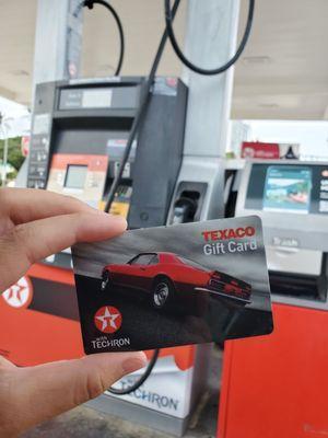 Gift card for gasoline... win!