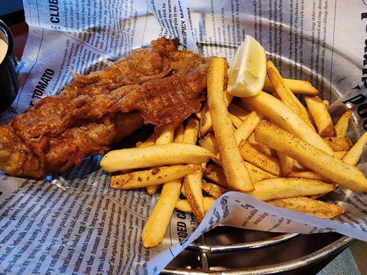 Beer battered walleye