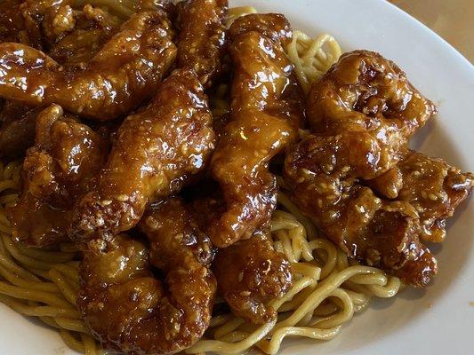 Mother 's Chicken lunch, with the noodles option