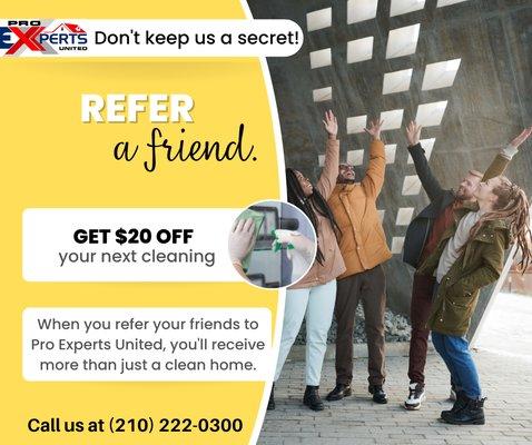 Refer a friend and win!
Call us, we'll be happy to attend to you.