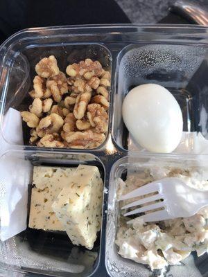 Absolutely delicious protein box -- what a refreshing novelty at an airport! $13 -- the dill cheese is especially delightful!