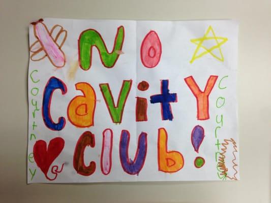 No Cavity Club at Sportng Smiles Pediatric Dentistry