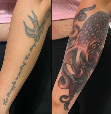 Before and after cover up tattoo!