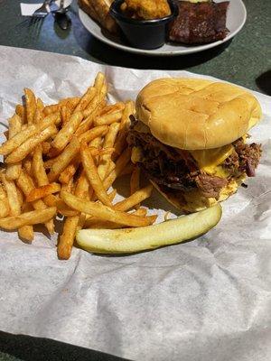 Roughneck Burger and seasoned Fries