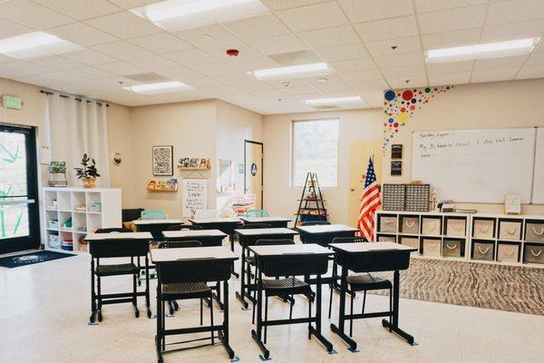 A view of our elementary classroom.