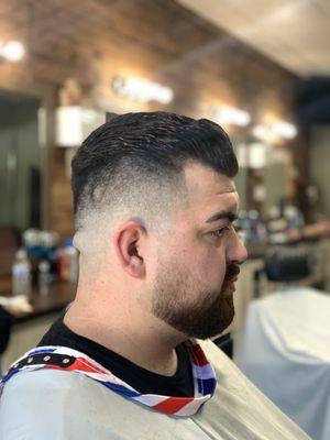 Mid fade and beard work