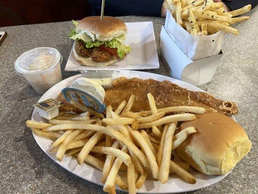 Fish fry, chicken Sammy and Tuscan fries. Yummo!