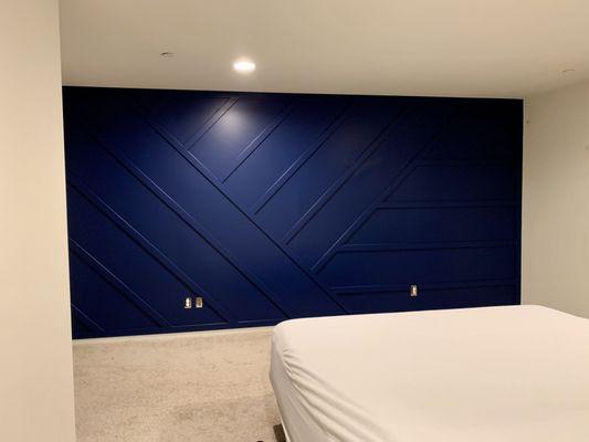 Master bed accent wall