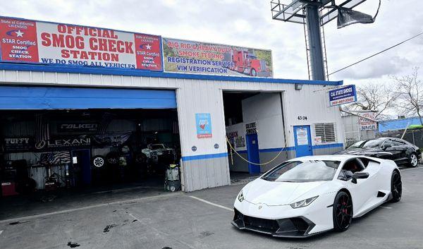 Lamborghini in for Smog and Vin VERIFICATION