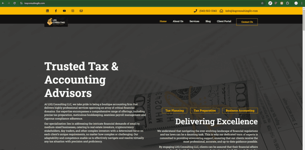 New website for LOW Consulting LLC in Pearisburg, VA.  This accounting firm needed a new modern site for their clients.