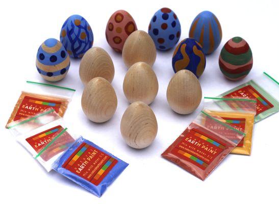 Start a new tradition - paint reusable wooden eggs for Easter!