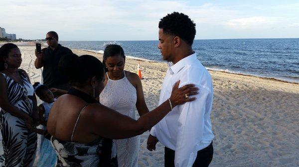 Married on Pompano Beach, Florida 33062. July 7, 2017. Wedding Officiant - Affordable Ocean Ceremonies & Beach Weddings. (954) 314-8040