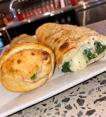 Spinach & cheese stromboli