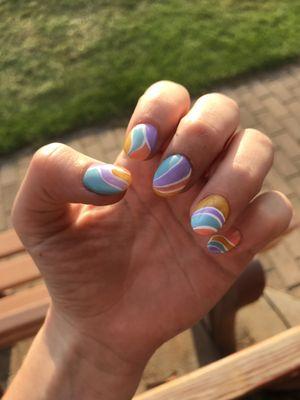 colorful acrylics