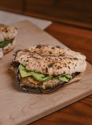 Roasted Eggplant Panuozzo