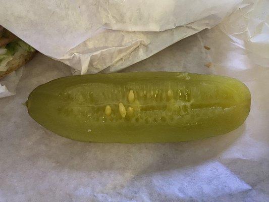 Pickle is "ok", not crunchy, super soft.