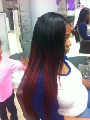 (3) Bundle Sew-In, custom color with Truth Hair 7A Excellent Quality Hair.