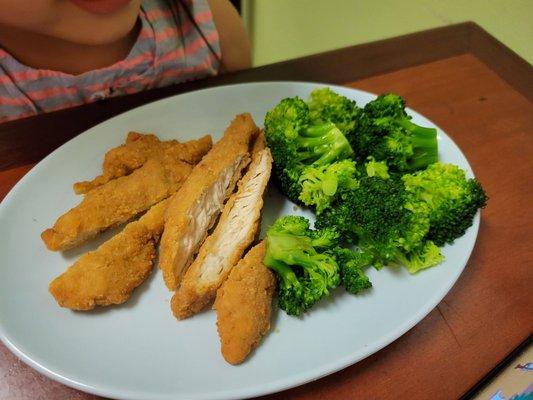 Chicken tenders for kids plate