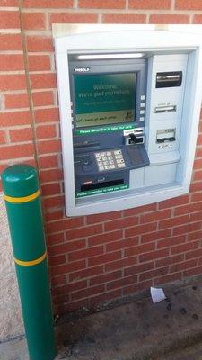 Dirty drive-up ATM.  Also, it's almost impossible to use without getting out of the car.