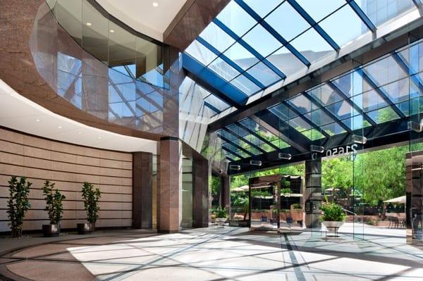 Warner Center Towers Lobby.  Premier Los Angeles Office Space