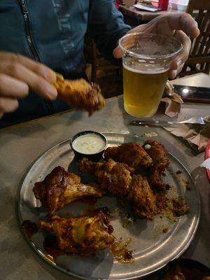 Gochujang and chili lime wings