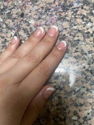 French manicure with gel