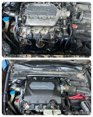 Before and after repair done